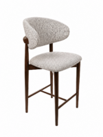 Scaun de bar din lemn Elora Walnut - 65 cm - imagine 2
