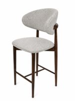 Scaun de bar din lemn Elora Walnut - 65 cm - imagine 3