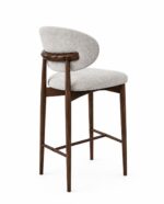 Scaun de bar din lemn Elora Walnut - 65 cm - imagine 5