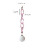 Lustră suspendată modernă cu lanț decorativ Celine Red - imagine 5