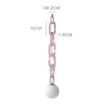 Lustră suspendată modernă cu lanț decorativ Celine Red - imagine 5