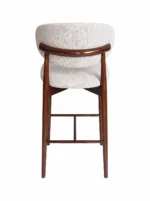 Scaun de bar din lemn Elora Walnut – 75 cm - imagine 7