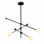 Lustră Orion Black cu 6 surse de lumina 100 x 39 cm