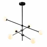 Lustră Orion Black cu 6 surse de lumina 100 x 39 cm