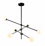 Lustră Orion Black cu 6 surse de lumina 100 x 39 cm