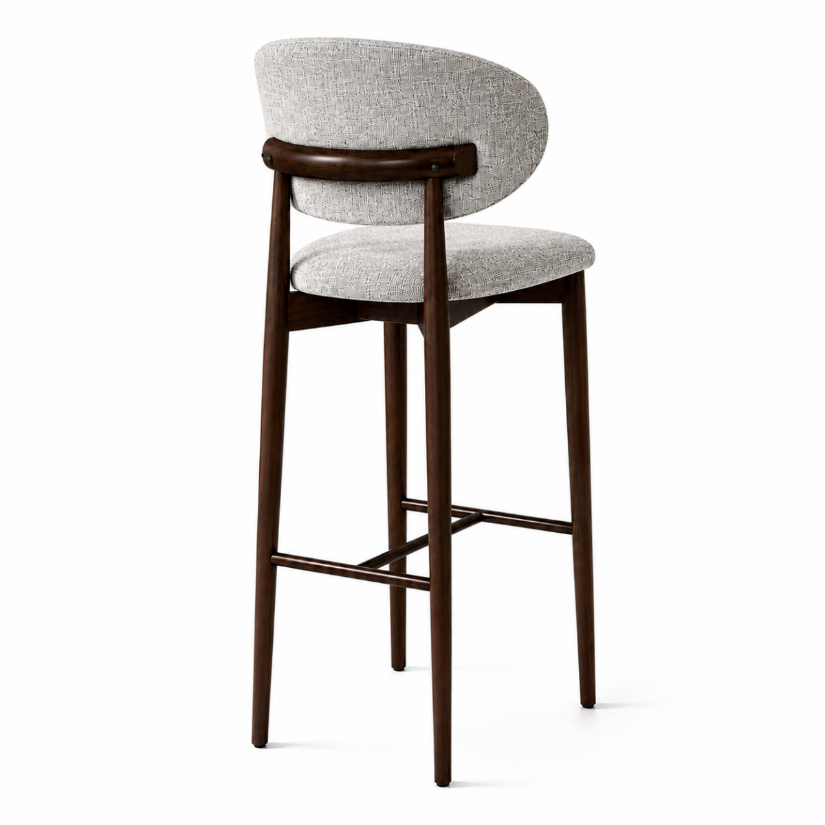 Scaun de bar din lemn Elora Walnut – 75 cm - imagine 3