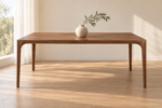 Masă dining premium lemn masiv de pin cu design sleek - imagine 2
